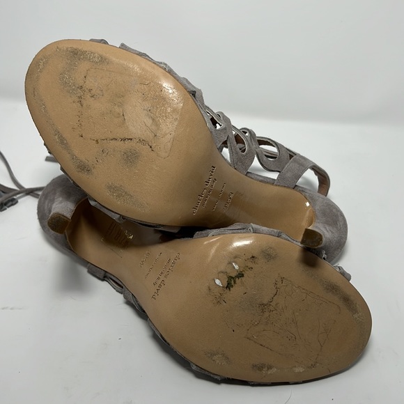 Charles David Lace-Up Lazercut Leather Heels - Picture 9 of 9